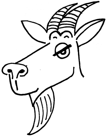350x446 Goats Head Clipart Easy Draw