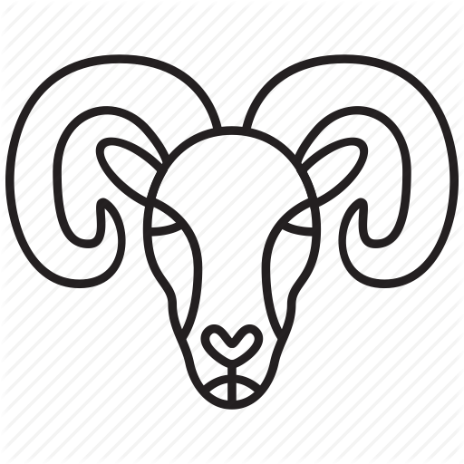 512x512 Aries Vector Goat Head, Picture