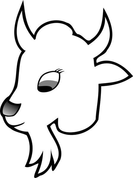 448x600 Goat Line Art Free Vector In Open Office Drawing