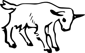 300x188 Goat Outline Clip Art