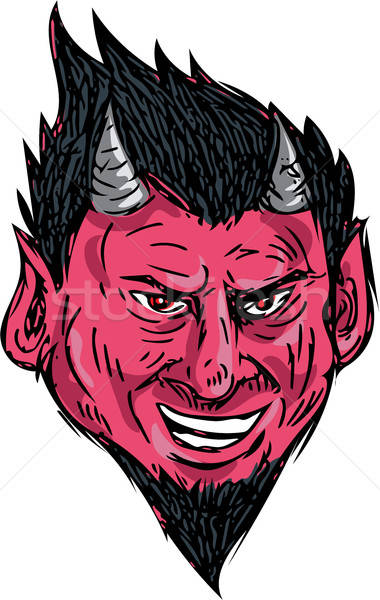 380x600 demon horns goatee head drawing vector illustration aloysius