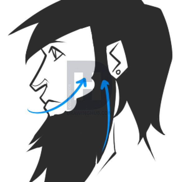 585x585 how to draw beards, how to draw a beard, step