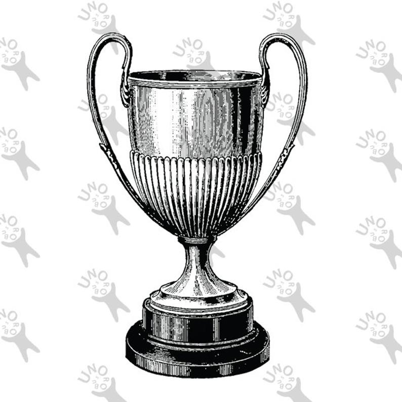 794x794 Vintage Image Sport Cup Goblet Retro Drawing Instant Download Etsy