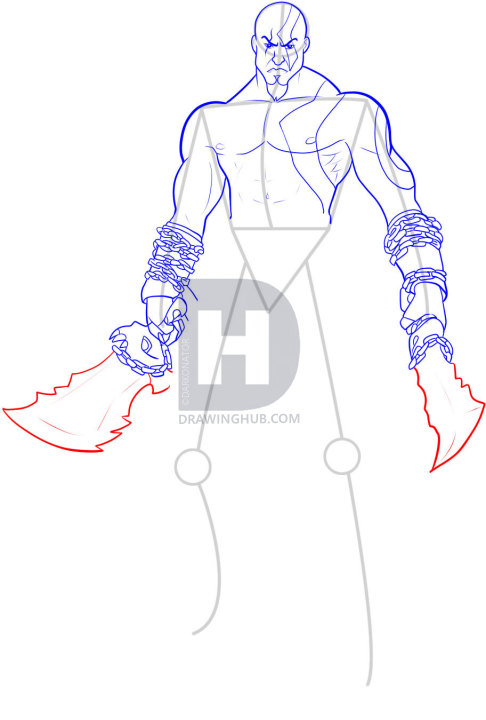 486x720 How To Draw God Of War, Draw Kratos, Step