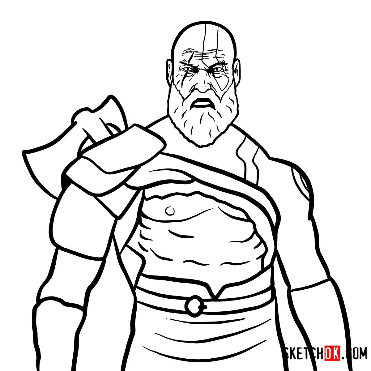 1200x1200 How To Draw Kratos God Of War