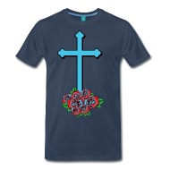 190x190 Cross Jesus God Religion Drawing Cartoon Men's Premium T Shirt