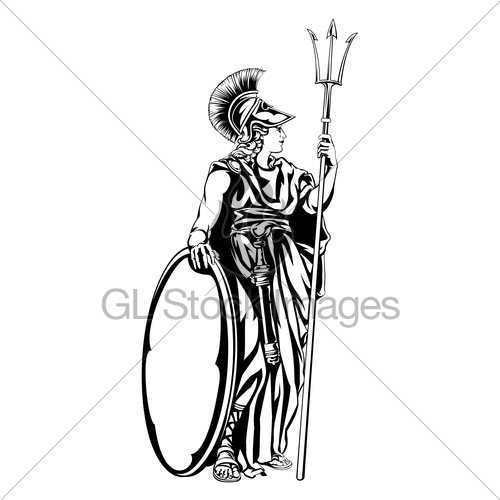 500x500 greek goddess athena warrior gl stock images