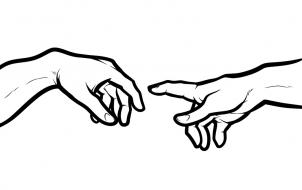 302x190 how to draw the creation, creation of adam, step