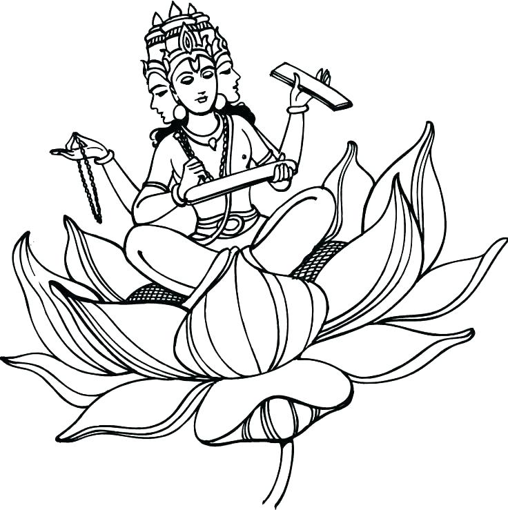 736x739 Hindu Gods Coloring Pages
