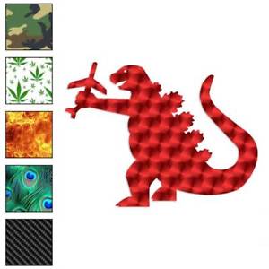 300x300 Godzilla Monster Child Drawing Decal Sticker Choose Pattern + Size