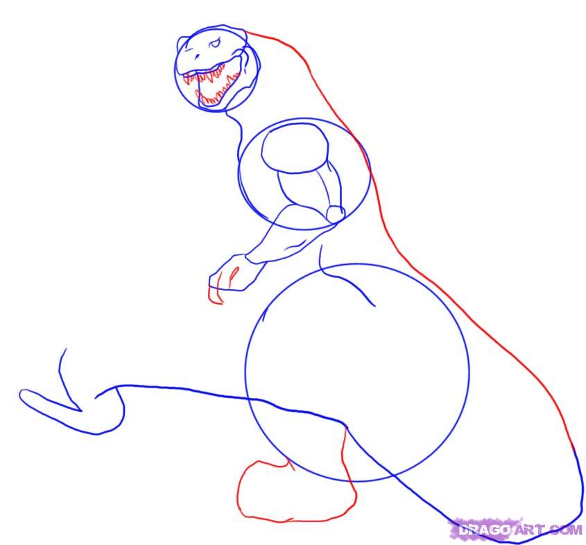 845x786 How To Draw Godzilla, Step