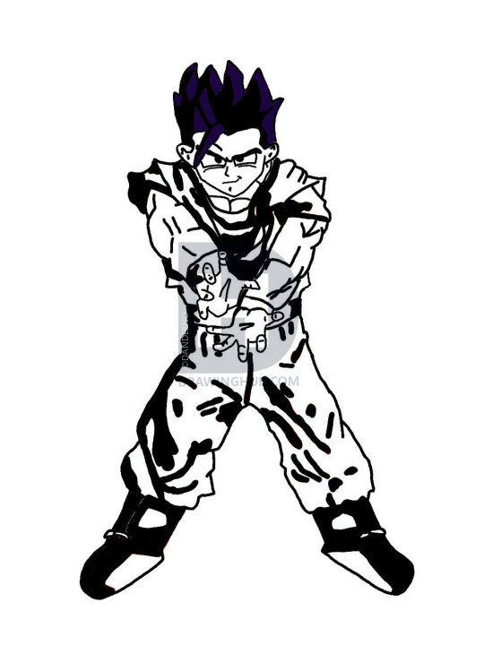 540x720 How To Draw Teen Gohan, Step
