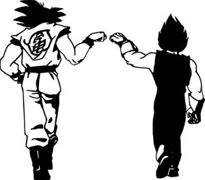 300x263 Goku Vegeta Dragon Ball Z Dbz Car Truck Wall Window Vinyl Sticker