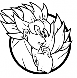 298x302 Drawing Printout How To Draw A Goku And Vegeta Yin Yang