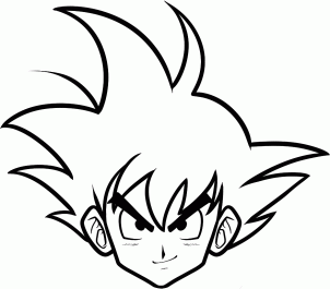 302x265 how to draw goku easy dragonball z gt goku drawing, dragon