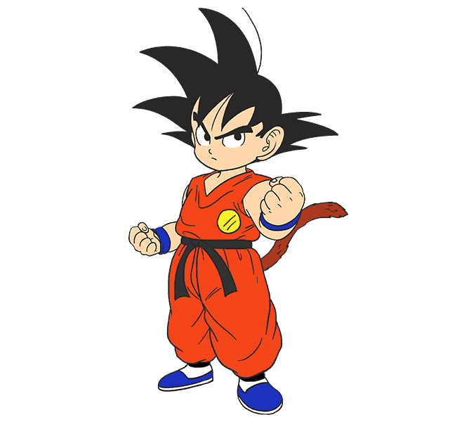 678x600 How To Draw Goku In A Few Easy Steps Easy Drawing Guides
