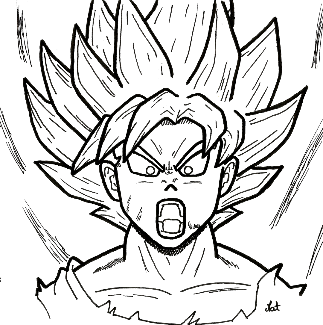 1080x1085 Son Goku Drawing Mat