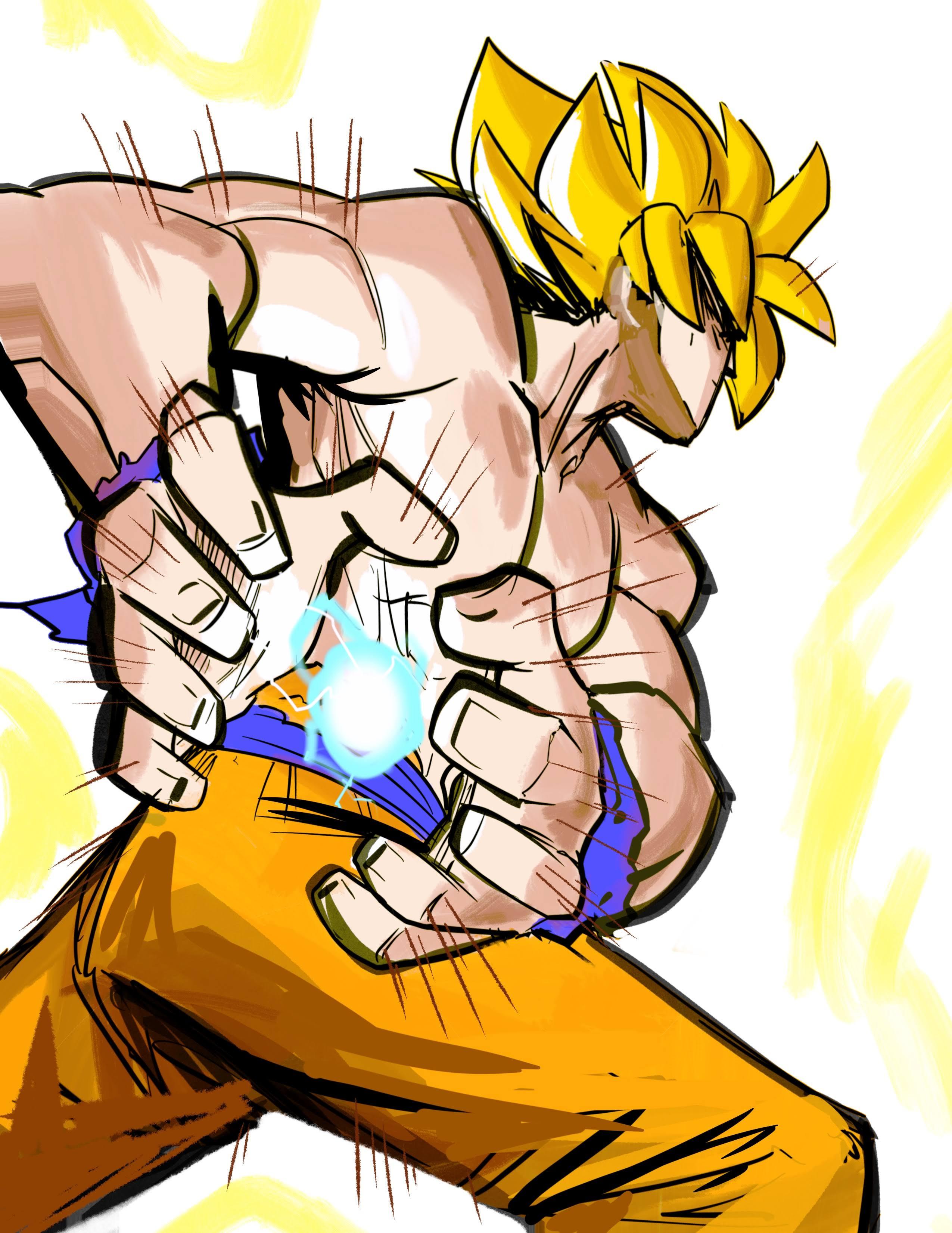 2550x3300 To Celebrate Subreddit Of The Day, Here's A Drawing Of Goku I Did