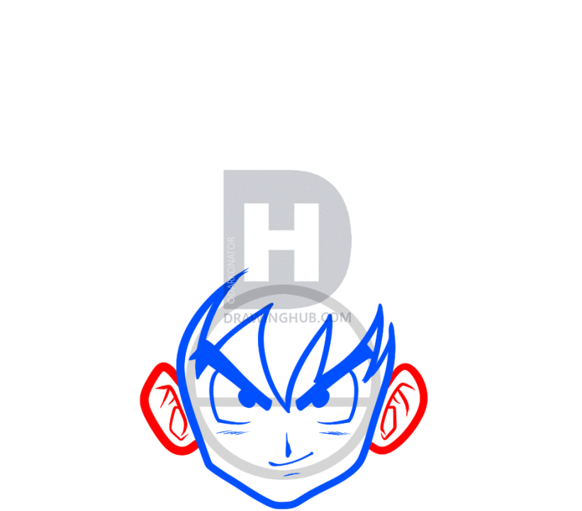 821x720 How To Draw Goku Easy, Step