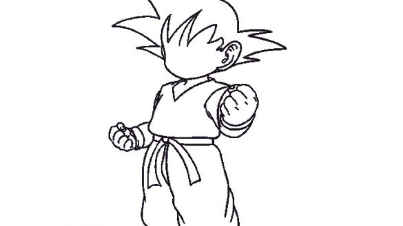 585x329 How To Draw Goku
