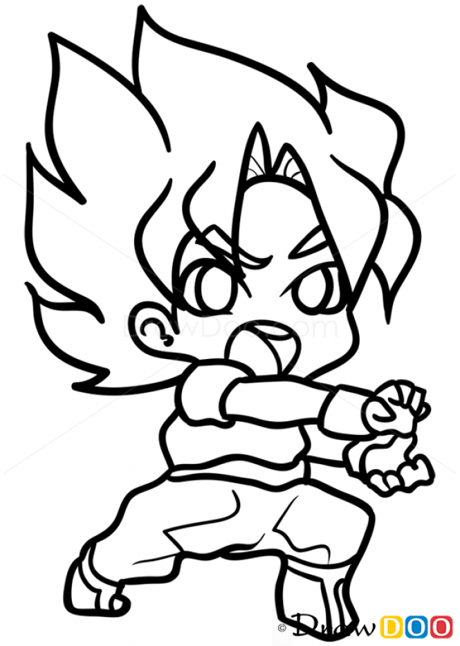 665x934 Image Result For Easy Chibi Dragon Ball Super Drawings Goku