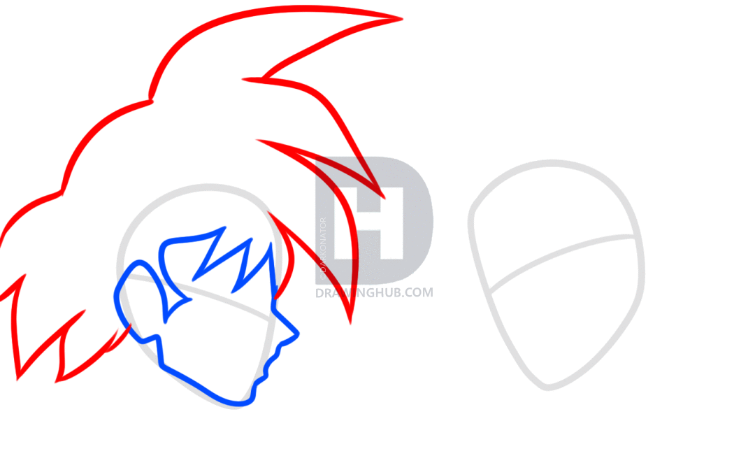 1080x672 How To Draw Goku And Naruto, Step