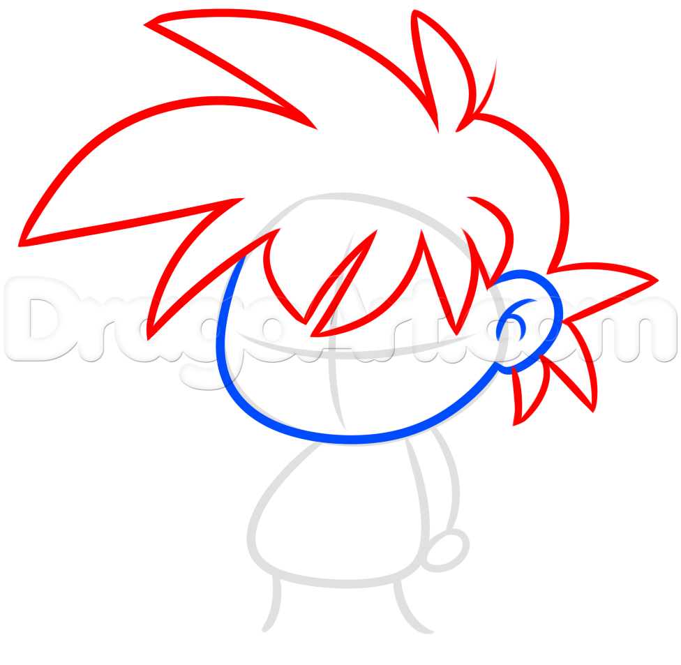 976x953 How To Draw Kawaii Goku, Step