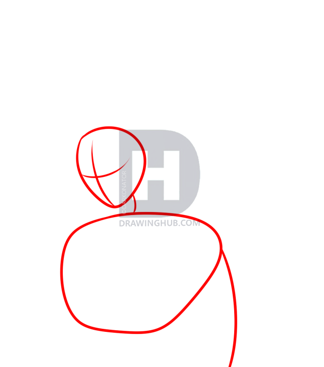 635x720 Draw Super Saiyan Goku, Step