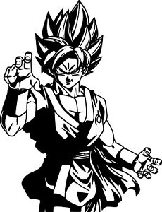 230x300 Goku Super Saiyan X Vinyl Car Truck Window Decal Stickers Ebay
