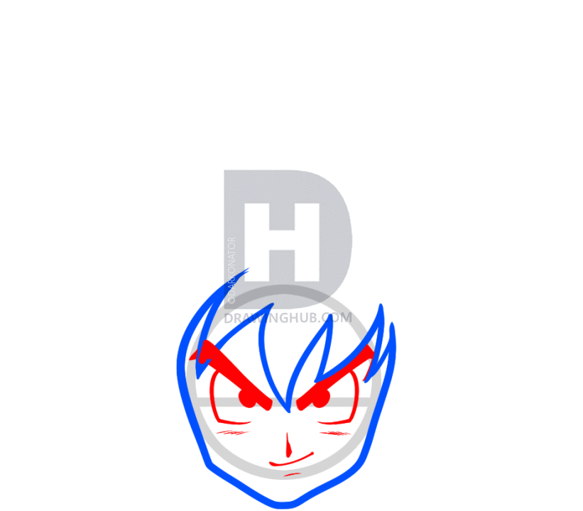 821x720 How To Draw Goku Easy, Step