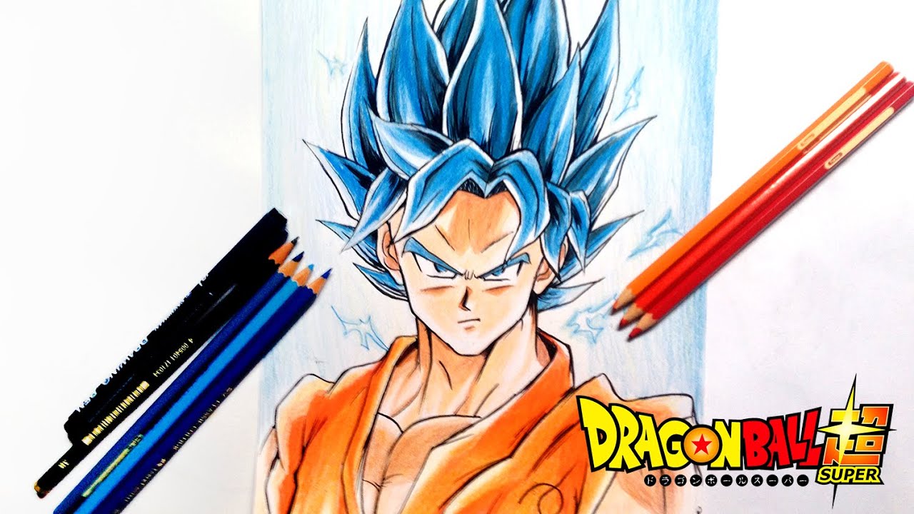 1280x720 Drawing Goku Ssj Blue