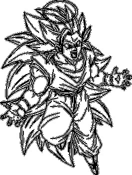 265x350 Goku Super Saiyan Lineart