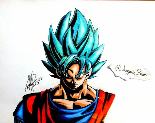 605x480 Painting Of Goku