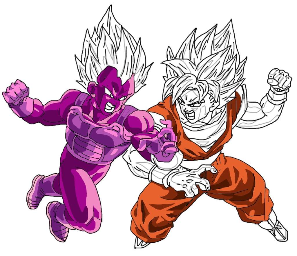 1024x883 Digital Drawing Ssgss Copy Vegeta Vs Ssgss Goku Anime Amino