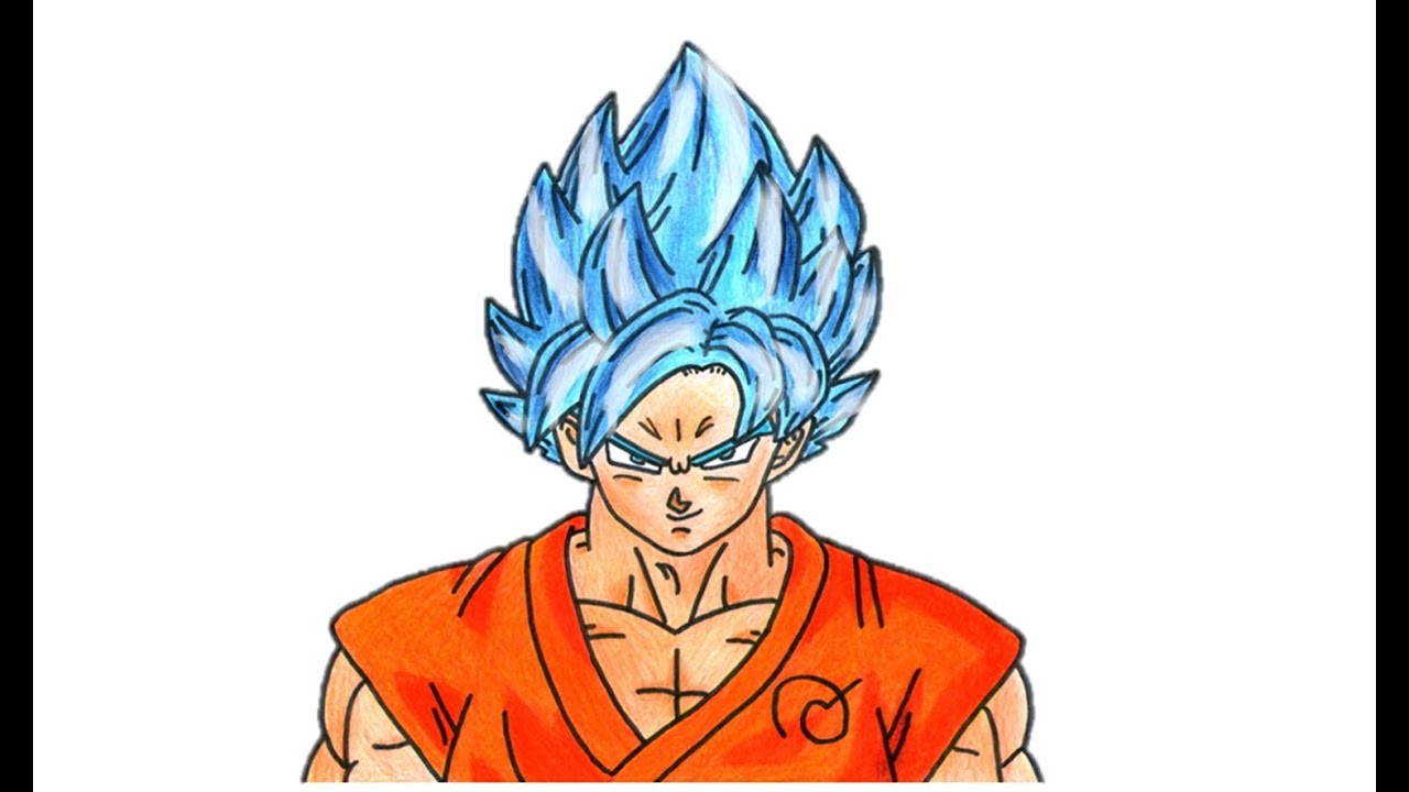 1280x720 How To Draw Goku Super Saiyan God Blue