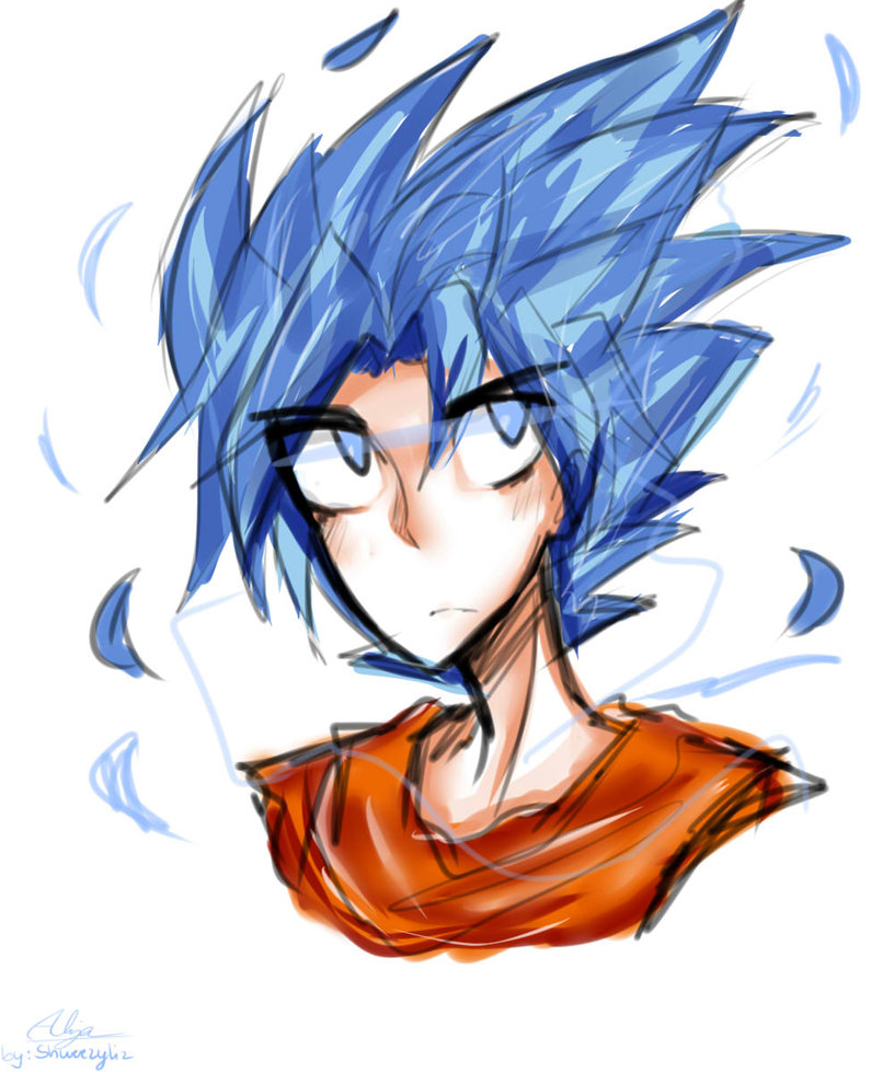 816x979 How To Draw Goku Super Saiyan God