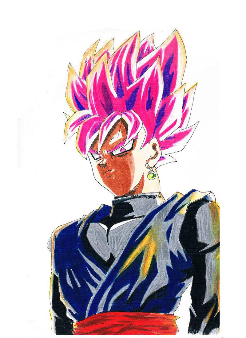 800x1101 Black Goku Ssj Rose Drawing