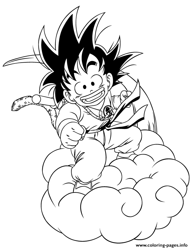 670x867 Dbz Goku Coloring Pages