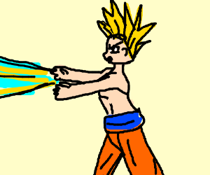 300x250 Super Saiyan Goku Doing A Kamehameha