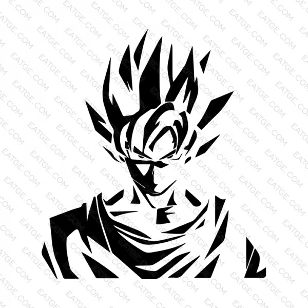 600x600 Dragon Ball Z Super Saiyan Silhouette