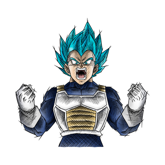 630x630 Vegeta, Super Saiyan God Drawing