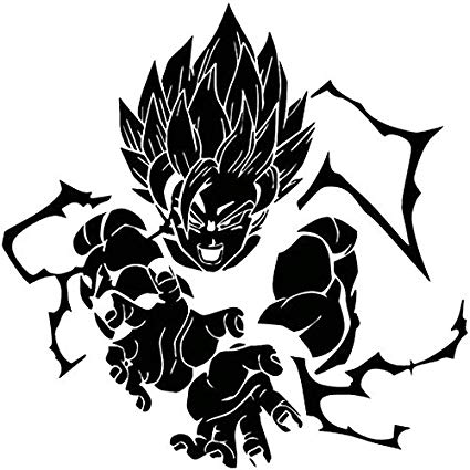 425x425 Dbz Dragon Ball Z Super Saiyan Goku, Black, Inch
