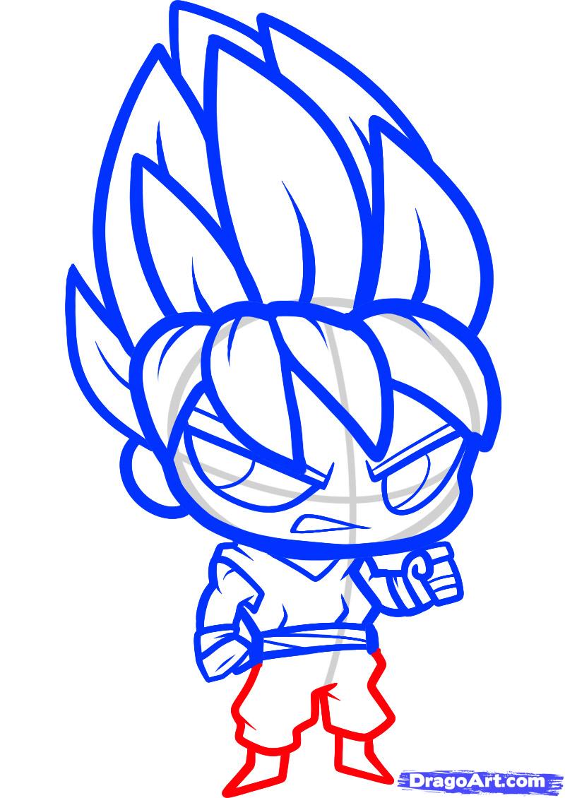 800x1130 How To Draw A Chibi Super Saiyan, Step