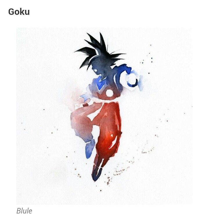 720x754 Dragonball Z Goku Watercolor