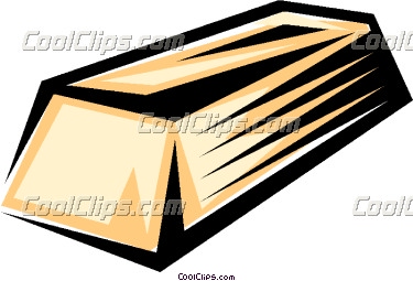 375x255 Gold Bar Vector Clip Art