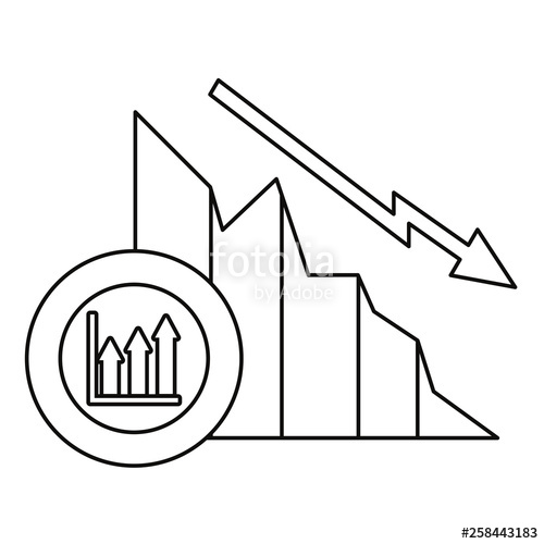 500x500 Decrease Diagram Gold Bars Business Stock Image And Royalty Free