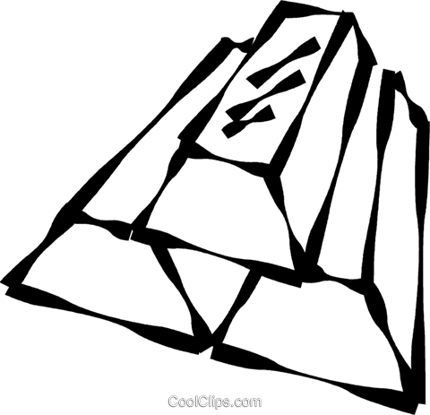 480x463 Gold Bars Royalty Free Vector Clip Art Illustration