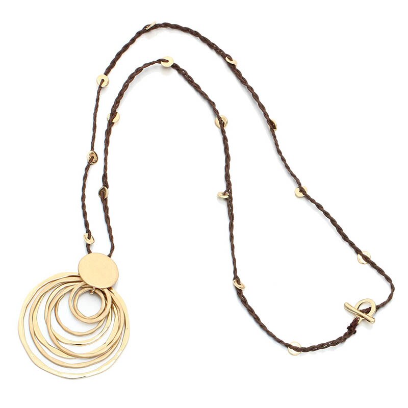 800x800 New Charm Classic Jewelry Gold Color Drawing Multi Circle Round