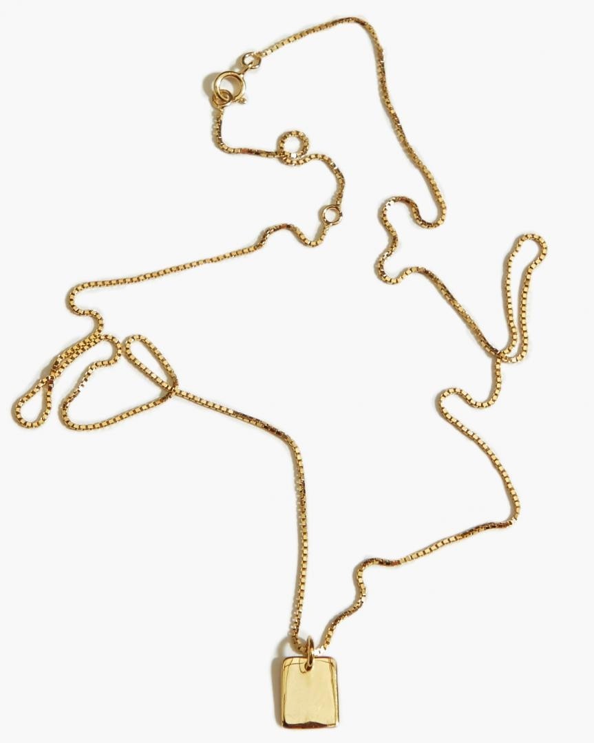 863x1080 Rectangle Long Necklace Gold Plated Fashionology