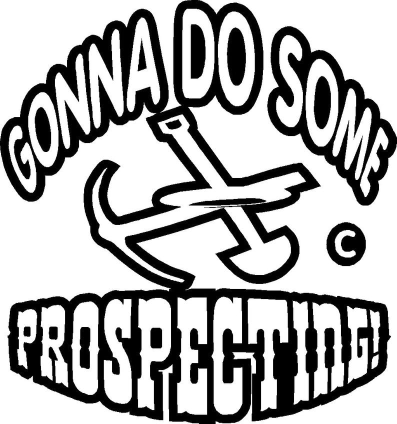 794x848 Prospecting Gold Panning Vinyl Decal Sticker Etsy